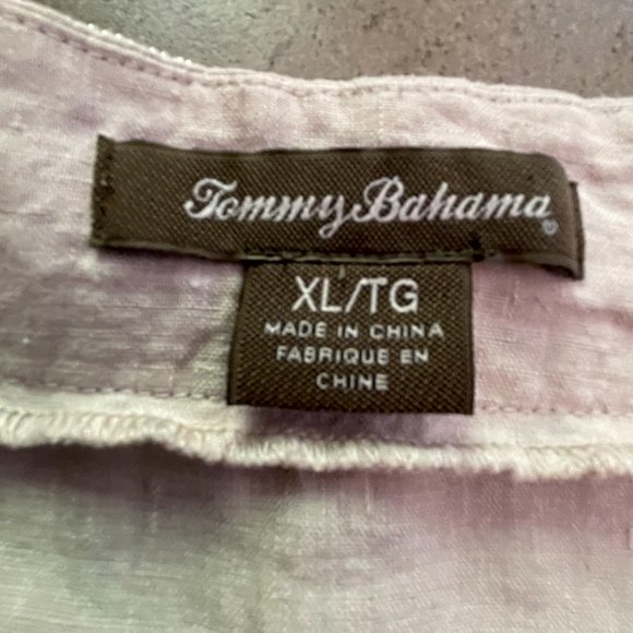 Tommy Bahama Light Tan Linen Tunic with Beading - Size XL - Picture 5 of 10